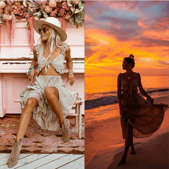 New spell designs Frankie peasant skirt cheetah M - Picture 5 of 8